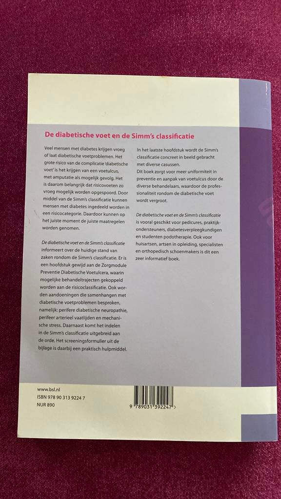 De diabetische voet en de Simm's classificatie, Sociale wetenschap, Ophalen of Verzenden, Zo goed als nieuw, Margreet van Putten