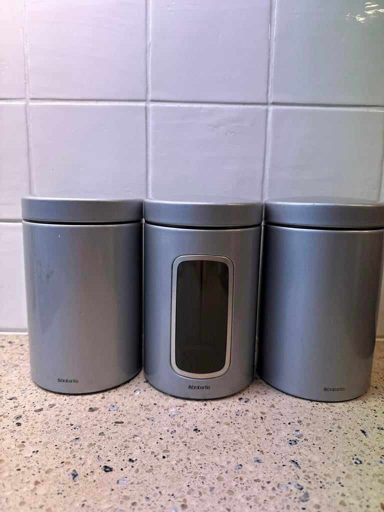 Brabantia voorraadbussen - set van 3, Ophalen of Verzenden, Gebruikt