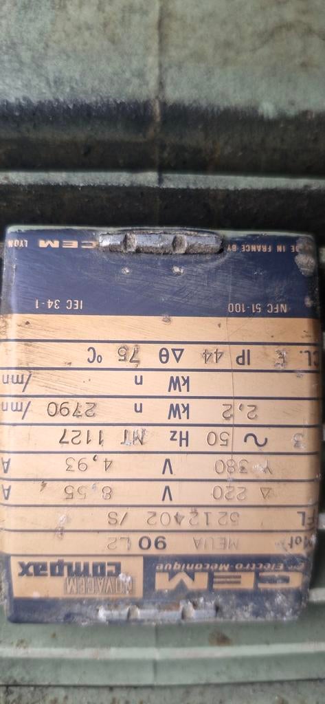 Elektromotor CEM 220/380, Ophalen of Verzenden, Gebruikt