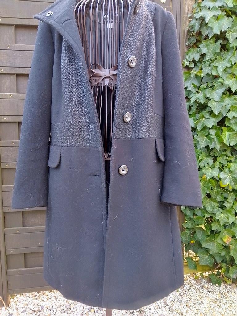 Milo Dames mantel, Kleding | Dames, Maat 38/40 (M), Verzenden, Zwart, Zo goed als nieuw