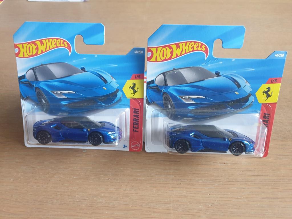 Ferrari SF90 stradale kleur Blauw Hotwheels, Ophalen of Verzenden, Nieuw, Auto