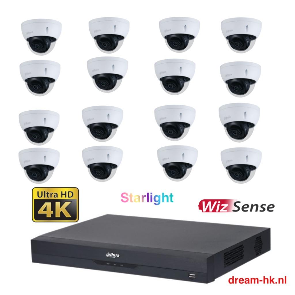 8MP Dahua IP PoE Starlight camera set/NVR + 16x camera's, Ophalen of Verzenden, Nieuw, Buitencamera