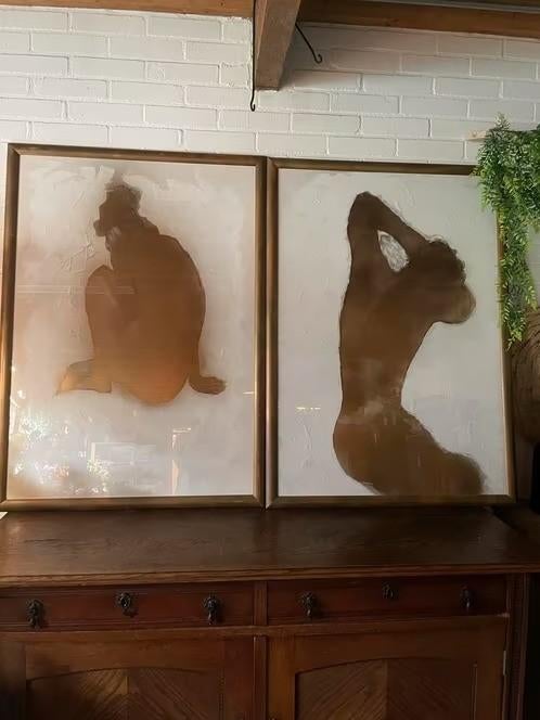 Abstracte Kunst - Vrouwelijk / mannelijk Naakt, Ophalen