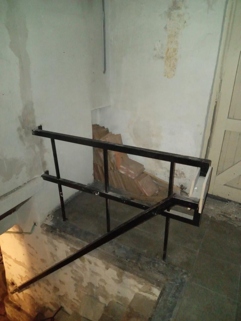 Stalen Trapleuning / Balustrade - Zwart, Tuin en Terras, Tuinhekken en Hekwerk, Gebruikt, Overige typen, IJzer, Ophalen