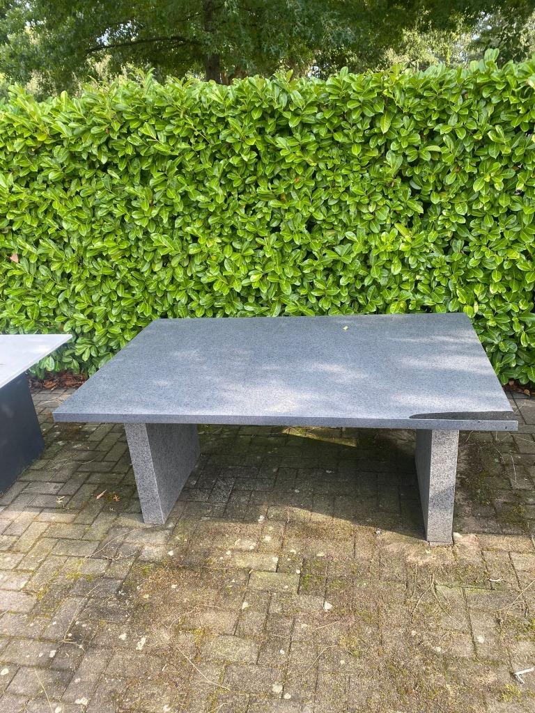 Granieten tuintafel – 170x120x74 cm, Ophalen, Zo goed als nieuw, Rechthoekig, Overige materialen