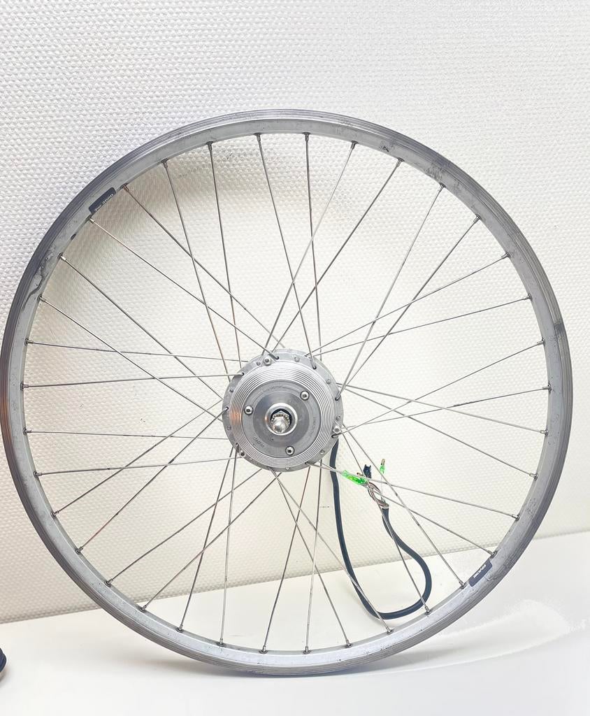 Voorwielmotor Batavus/Sparta 26V Sanyo, Fietsen en Brommers, Fietsonderdelen, Ophalen of Verzenden, Zo goed als nieuw, Wiel