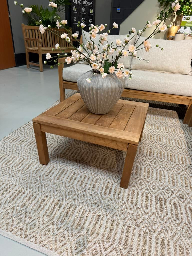 Tuintafel teak 50 x 50 cm, Ophalen of Verzenden, Nieuw, Rechthoekig, Teakhout