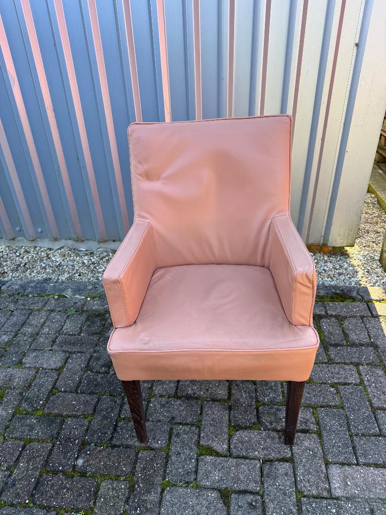 10 leren Satelliet eetkamerstoelen, Ophalen, Gebruikt, Overige kleuren, Leer