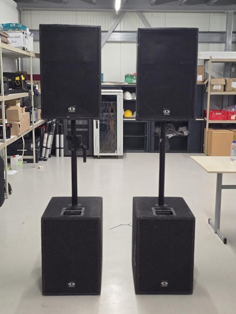 Dynacord MX 15 Set incl F5 Subs DIT WEEKEND 1750 EURO, Muziek en Instrumenten, Versterkers | Keyboard, Monitor en PA, Gebruikt