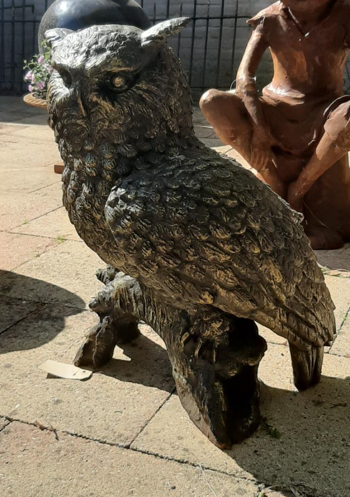 Gietijzeren beeld van een uil, Dierenbeeld, Niet, Verzenden, Niet