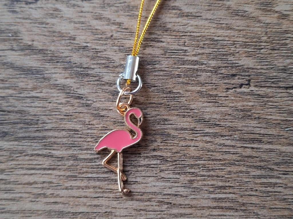 Telefoonhanger : Roze Flamingo !!, Info@keycharms.nl, Nieuw, Medemblik, Telefoonhanger of Accessoire