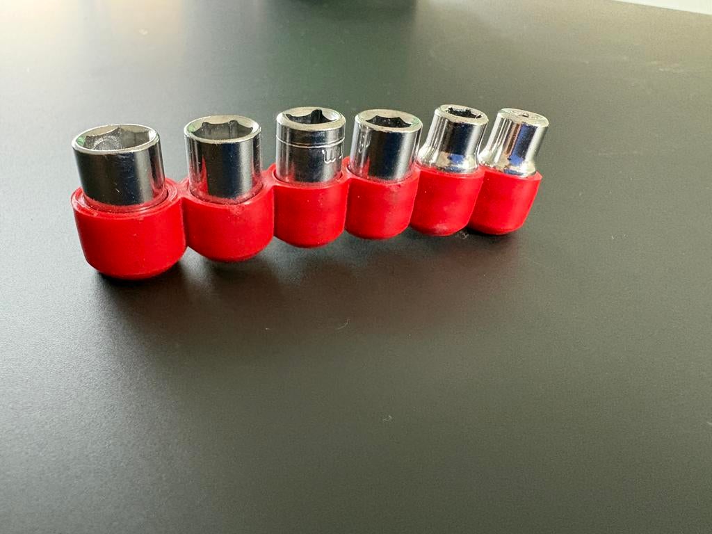 Mini schroefdopset, 5 - 10 mm in rode hoes, Auto diversen, Autogereedschap, Ophalen of Verzenden, Nieuw