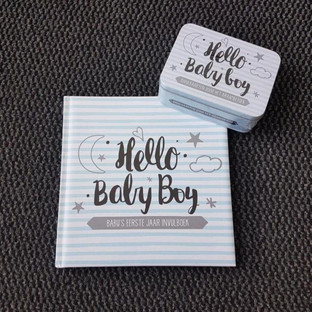 Hello baby boy eerste jaar invulboek & invulkaarten, Ophalen of Verzenden, Nieuw