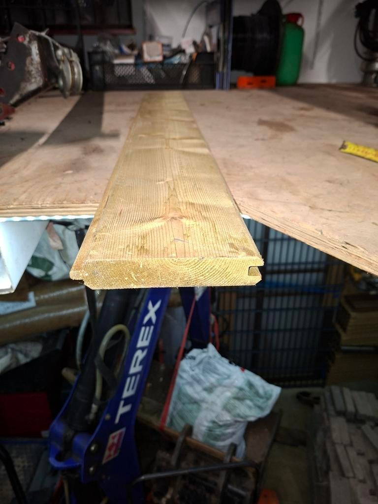 Geïmpregneerd vuren rabat, Minder dan 25 mm, Nieuw, Plank, 300 cm of meer