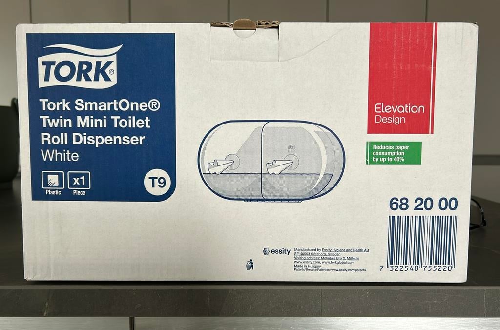 Tork smartone twin mini toilet roll dispenser T9, Ophalen of Verzenden, Nieuw, Toilet