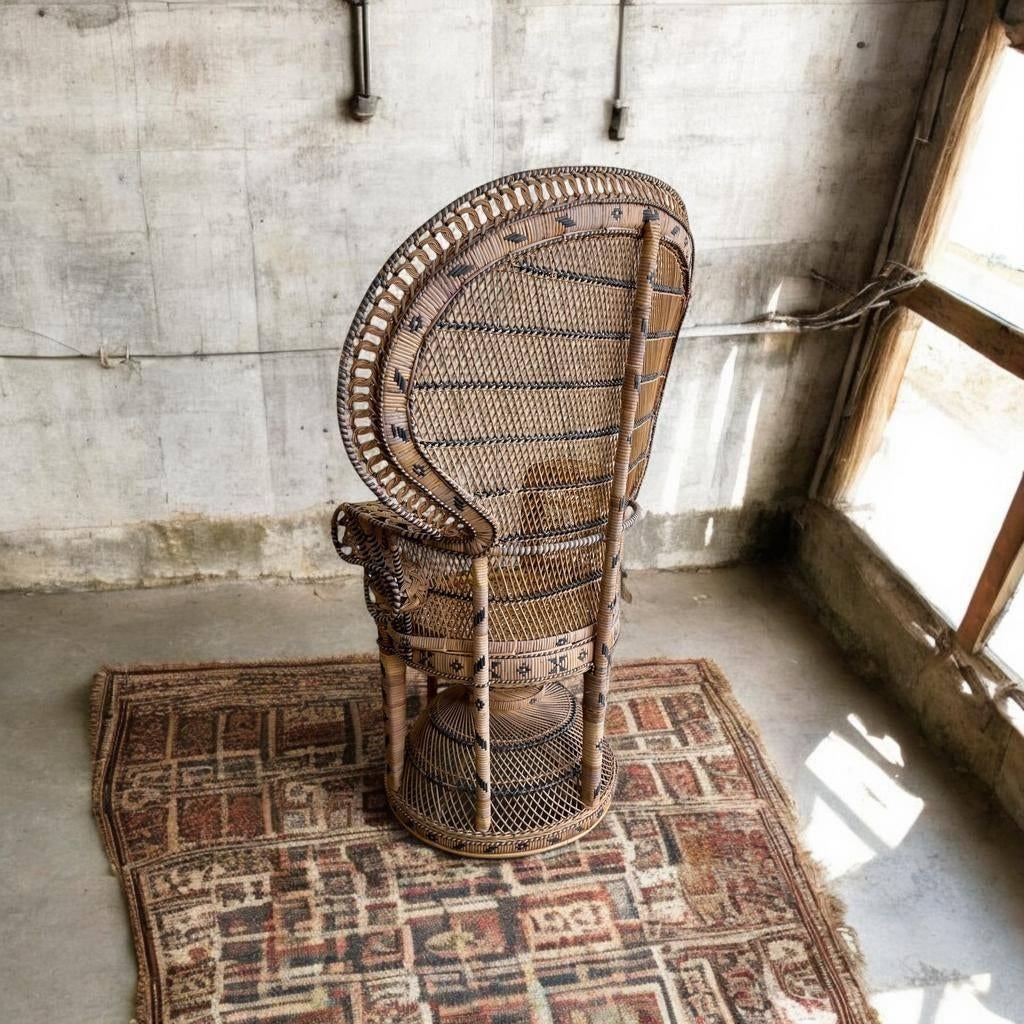 Vintage peacock chair / pauwenstoel Emmanuelle, Antiek en Kunst, Ophalen