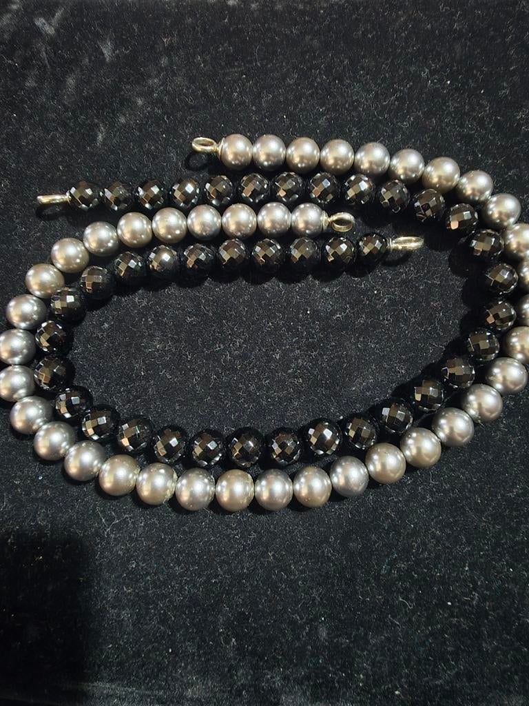 2 Tisento kettingen!, Sieraden, Tassen en Uiterlijk, Armbanden, Zilver, Zwart, Ophalen of Verzenden