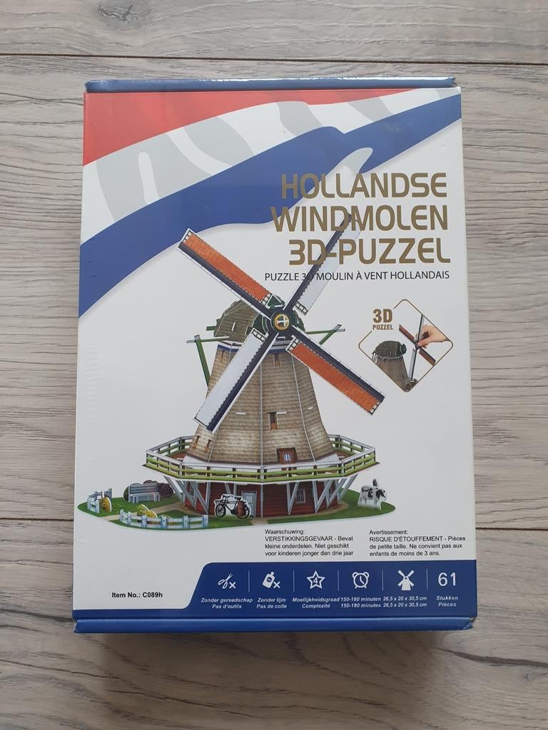 Nieuw in doos: 3D Puzzel Molen, Ophalen of Verzenden, Nieuw, Rubik's of 3D-puzzel