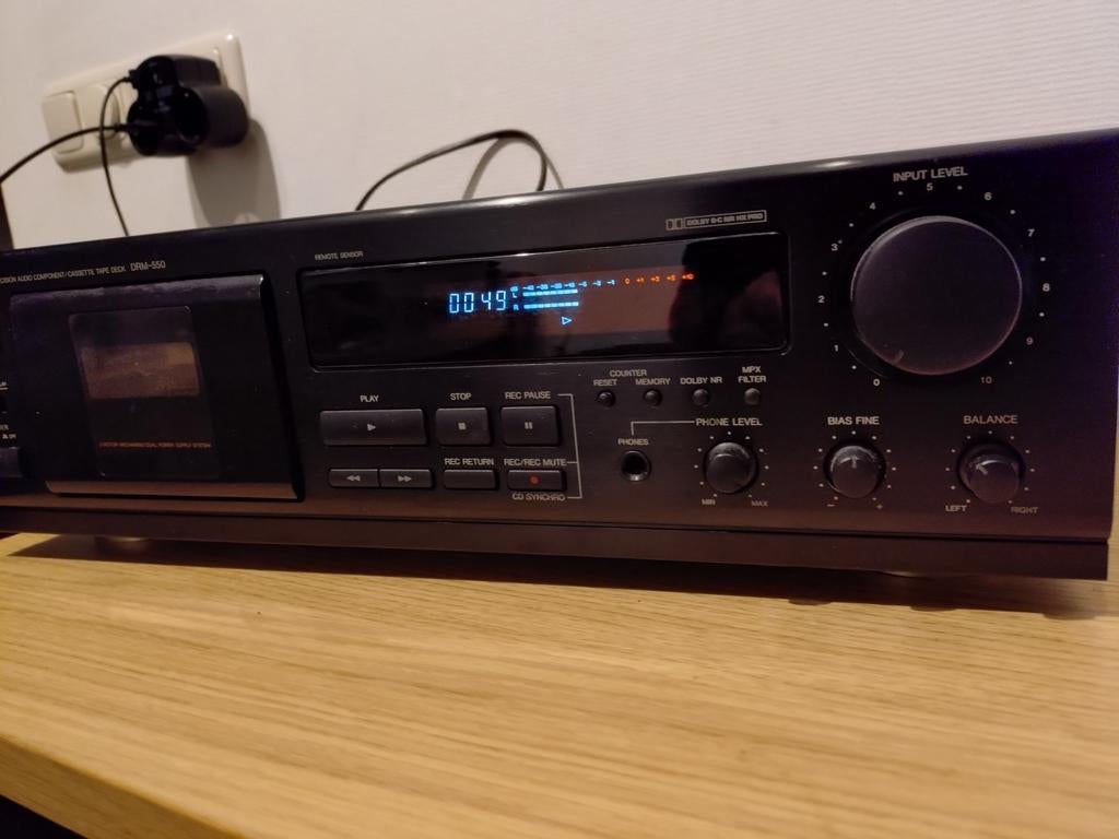 Denon DRM-550 cassdeck perfect werkende conditie, Audio, Tv en Foto, Cassettedecks, Ophalen, Denon