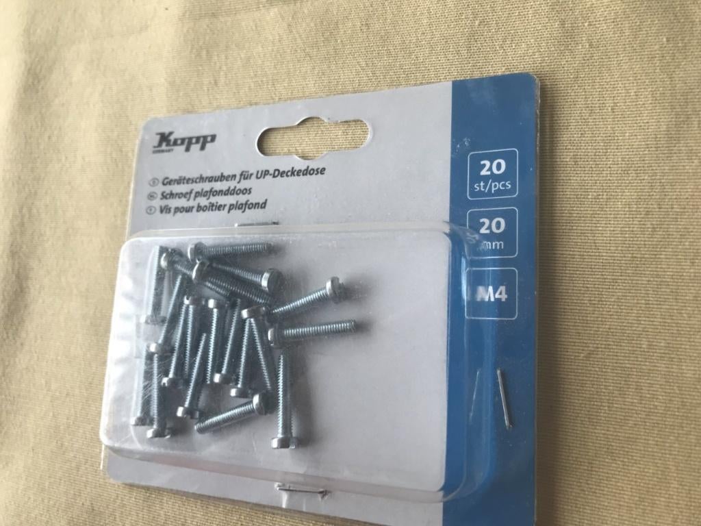 Kopp metaalschroeven + bolkop m4x20mm, Verzenden, Nieuw, Minder dan 50 mm, Bouten of Moeren
