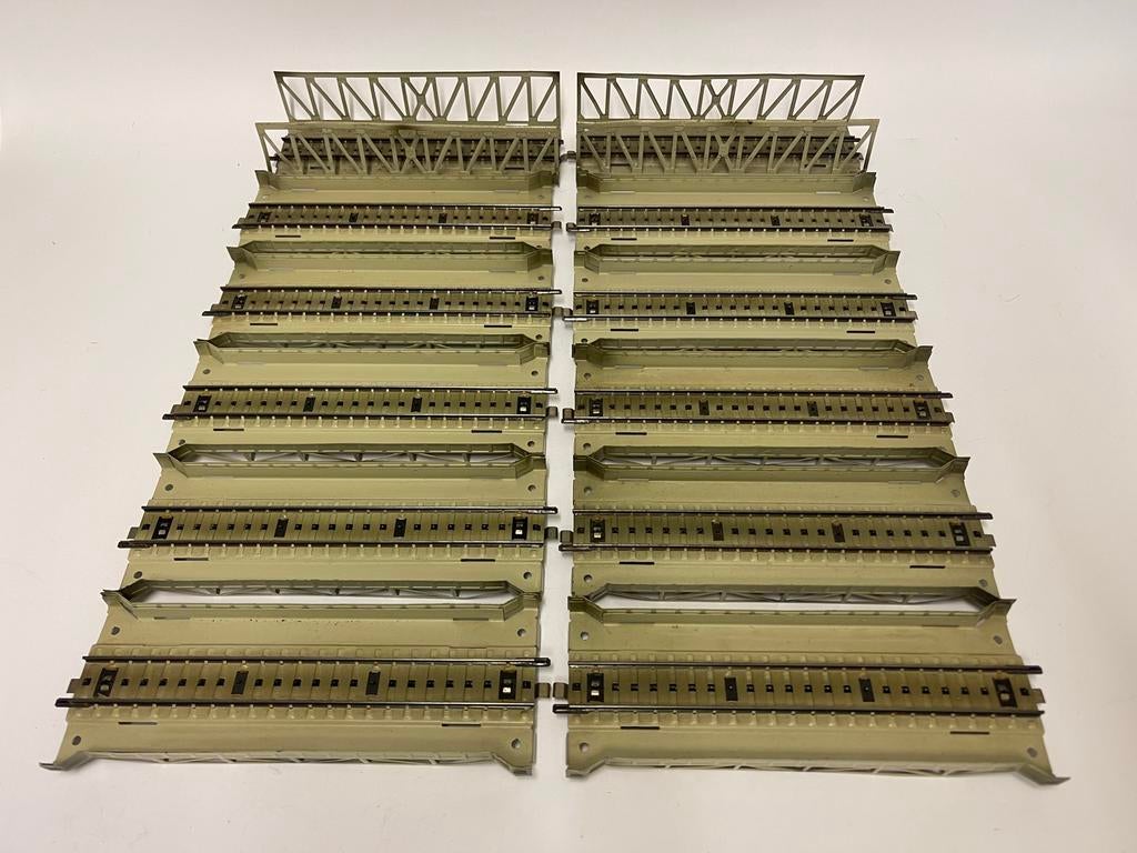 ** Märklin  12 x BRUGDELEN ** 7162 7168 ** GEEN ROEST **, Overige merken, Gelijkstroom, Brug, Tunnel of Gebouw, Ophalen of Verzenden