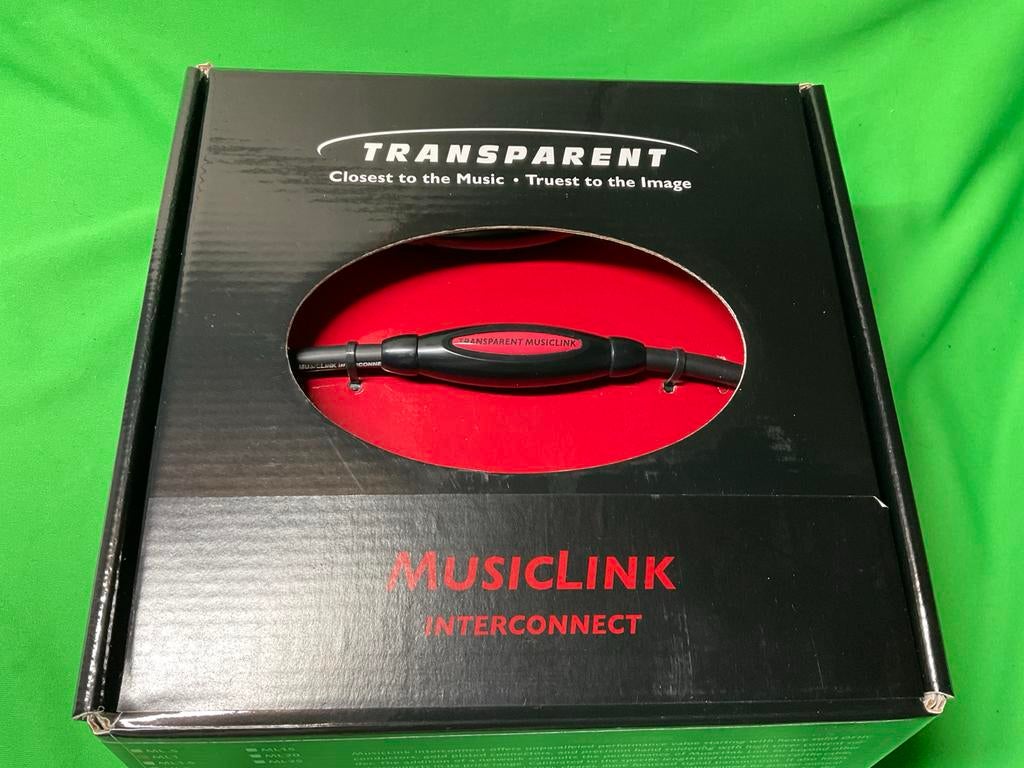 Transparent  Musiclink RCA Interlink Kabel, Ophalen of Verzenden, Gebruikt, Minder dan 2 meter, Interlink-kabel