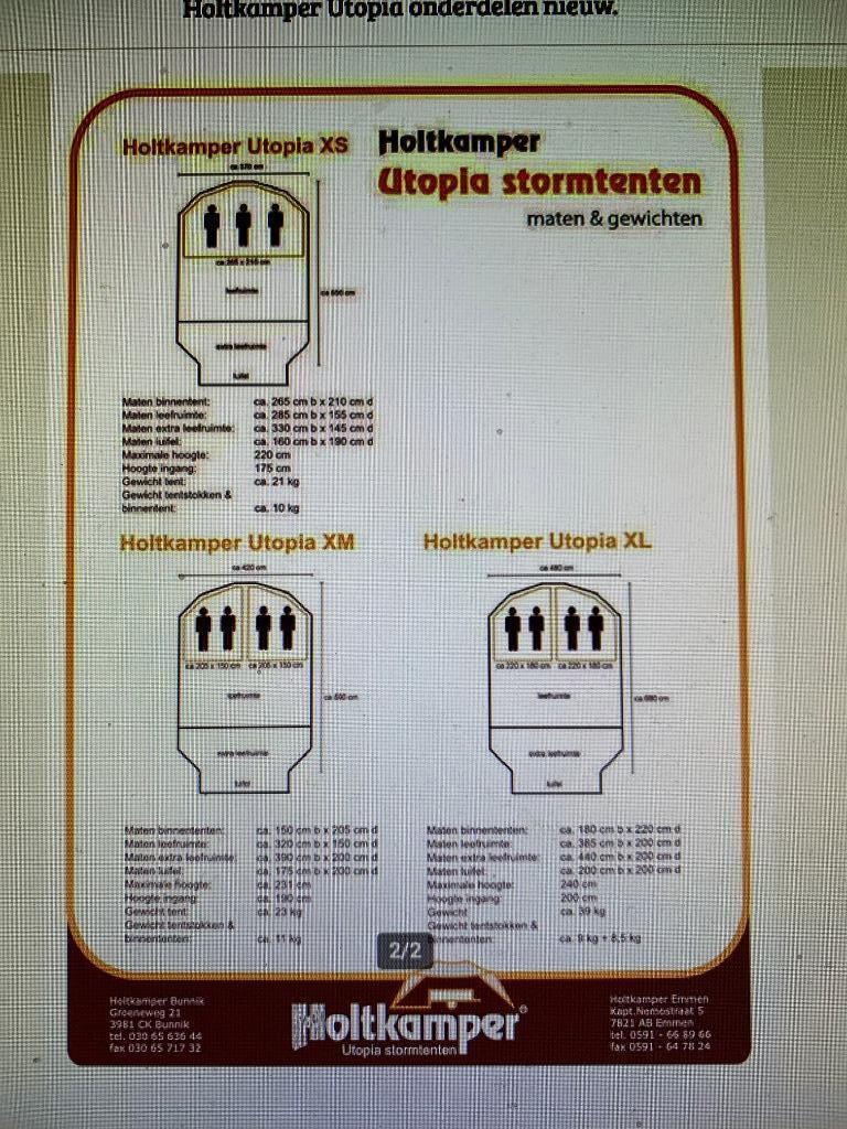 Holtkamper tent onderdelen & accessoires, Ophalen, Nieuw, De Heldinnenlaan 211B 3543 MB Utrecht Nederland, Tot en met 4