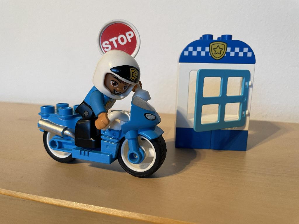 LEGO Duplo Politiemotor – Set 10900 – Compleet, Ophalen of Verzenden, Gebruikt, Complete set, Duplo