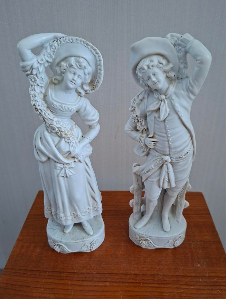 Jaren 10 20 Italiaanse biscuit beeldjes, Antiek en Kunst, Ophalen of Verzenden