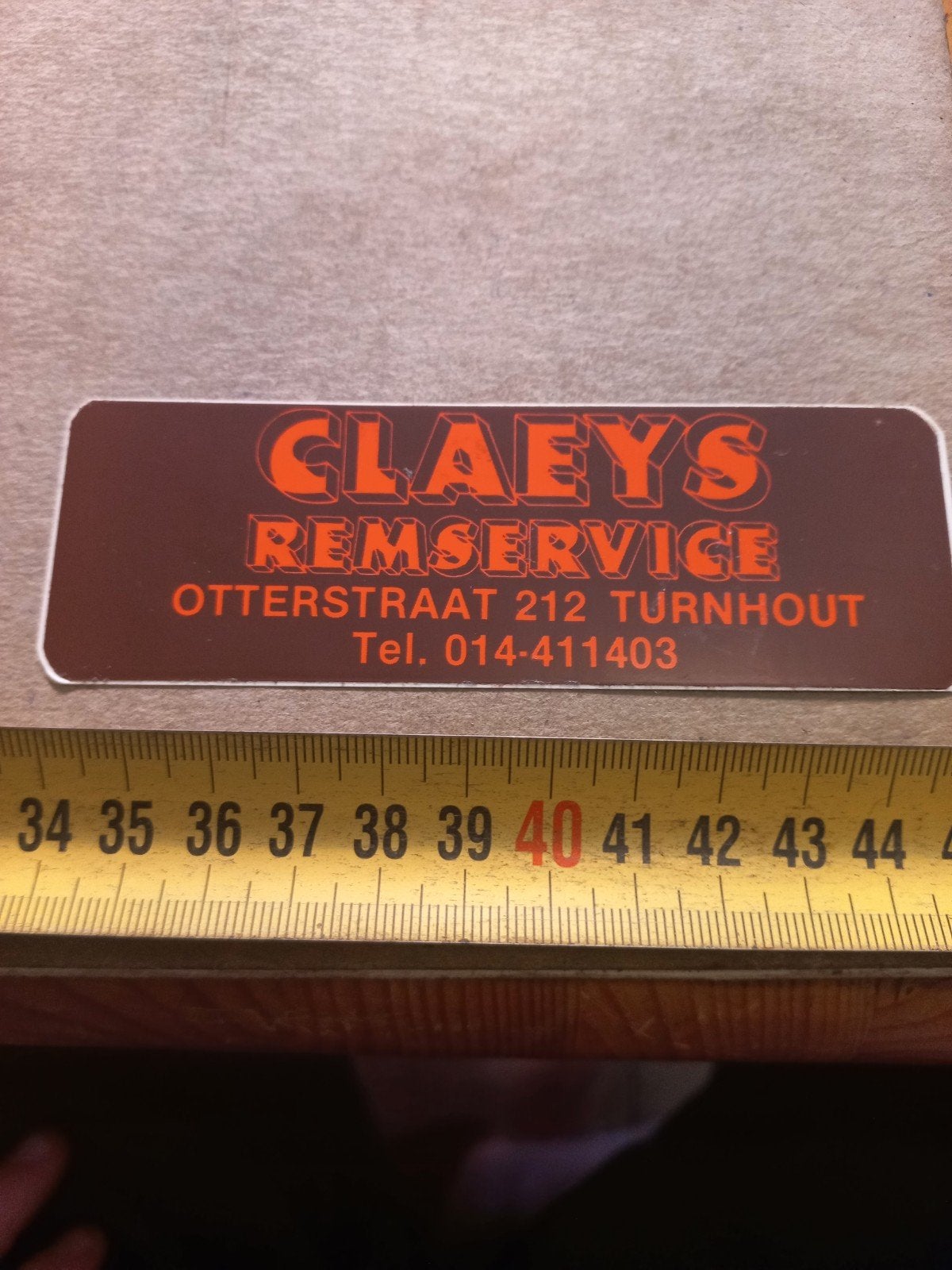 Claeys Remservice /Sticker - Turnhout, Ophalen of Verzenden, Gebruikt