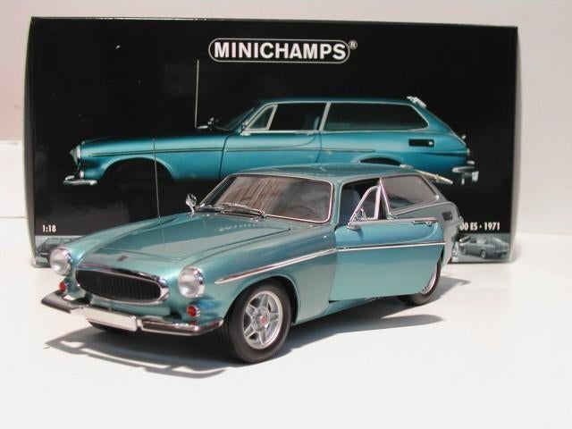 Volvo P1800 ES 1:18. Minichamps diverse kleuren, o.a, blauw., Ophalen of Verzenden, Nieuw, Auto, MiniChamps