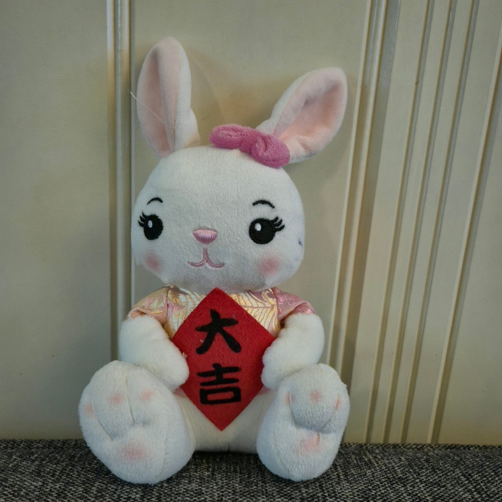 166.  Chinees Horoscoop Konijn Knuffel 20cm, Gebruikt, Konijn, Ophalen of Verzenden, Middelgroot (20 tot 80 cm)