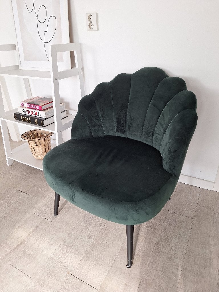 Fauteuil Groen goede conditie, Ophalen, Kunststof, 75 tot 100 cm, Zo goed als nieuw