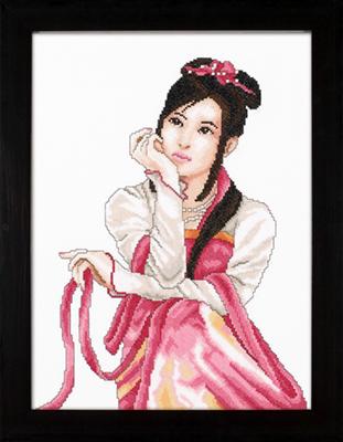 Borduurpakket Lanarte Young Japanese woman 35085, Geen, Geen, Nieuw, Ophalen of Verzenden