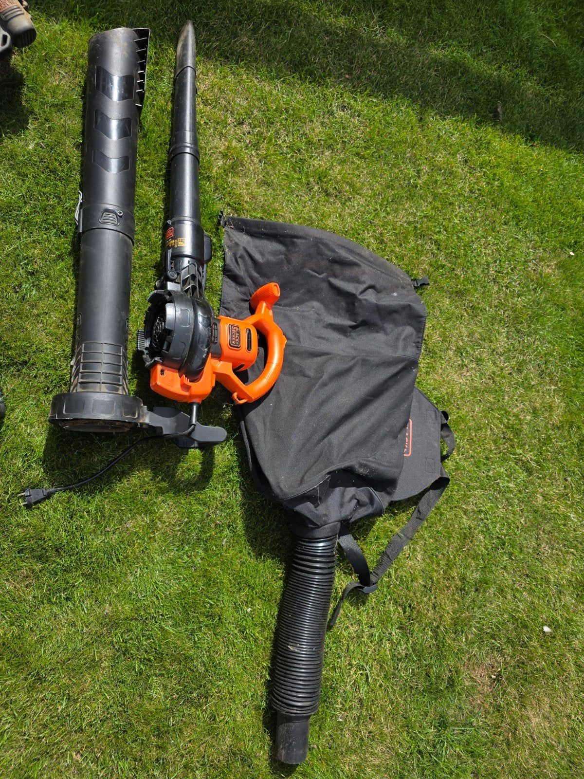 Black+Decker Bladblazer en Bladzuiger (2900W), Ophalen, Gebruikt, Met opvangzak, Elektrisch