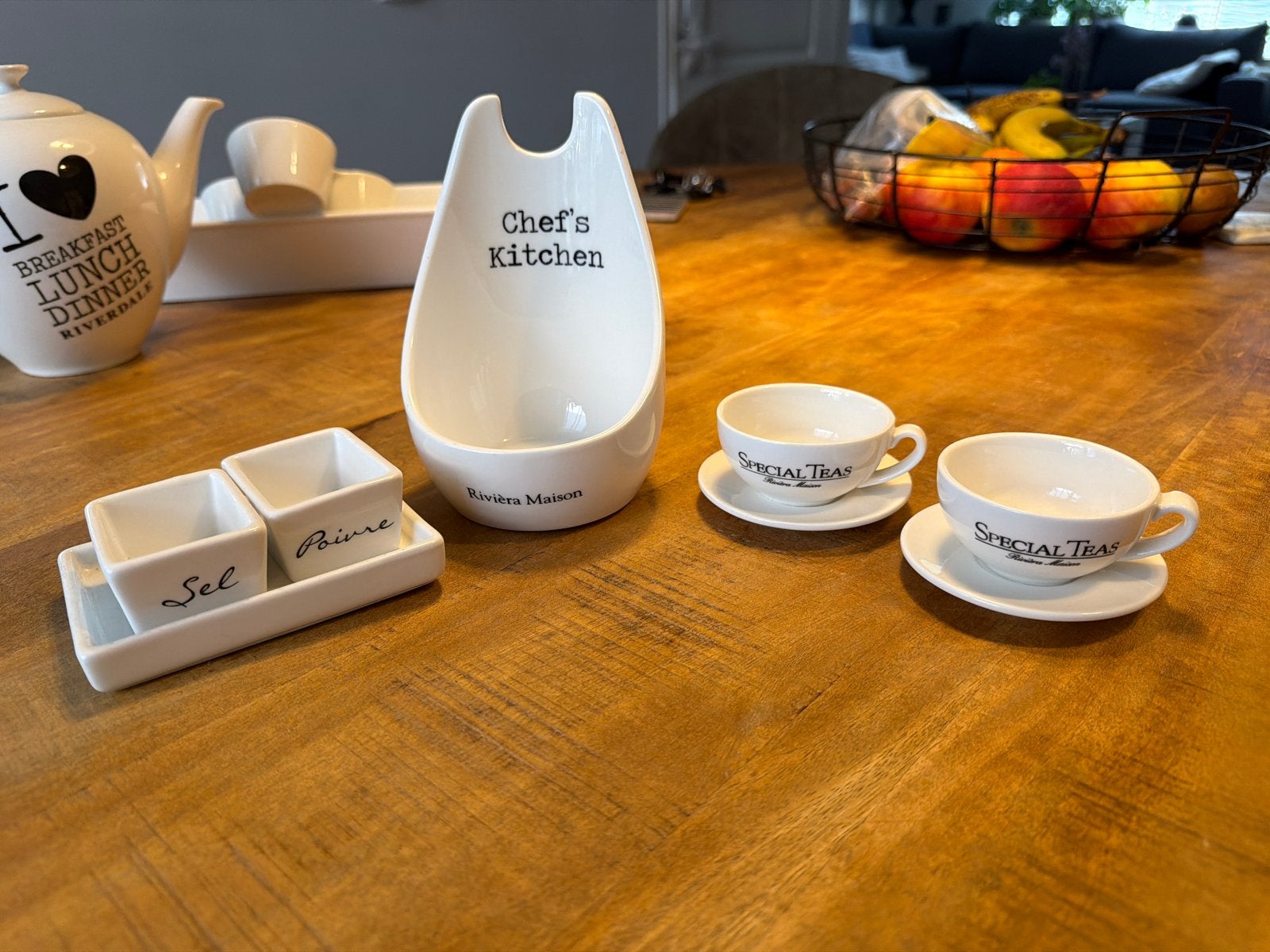 Riviera Maison Keukenaccessoires Set, Overige typen, Ophalen of Verzenden, Zo goed als nieuw, Steen/keramiek