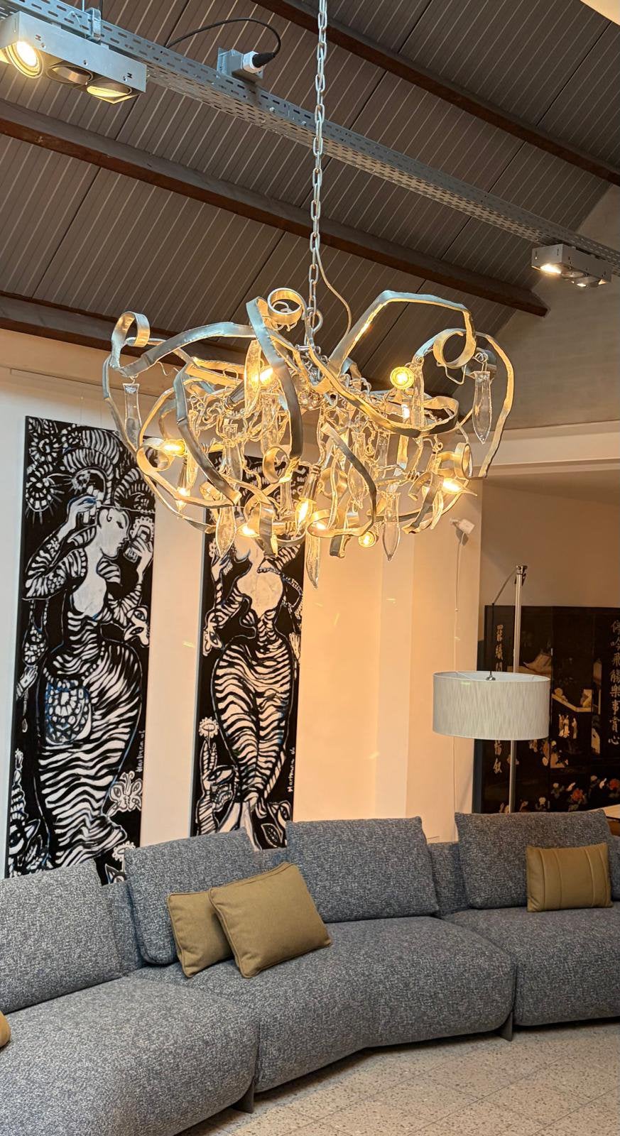 Brand van Egmond chandelier Delphinium round 100, Ophalen, Metaal
