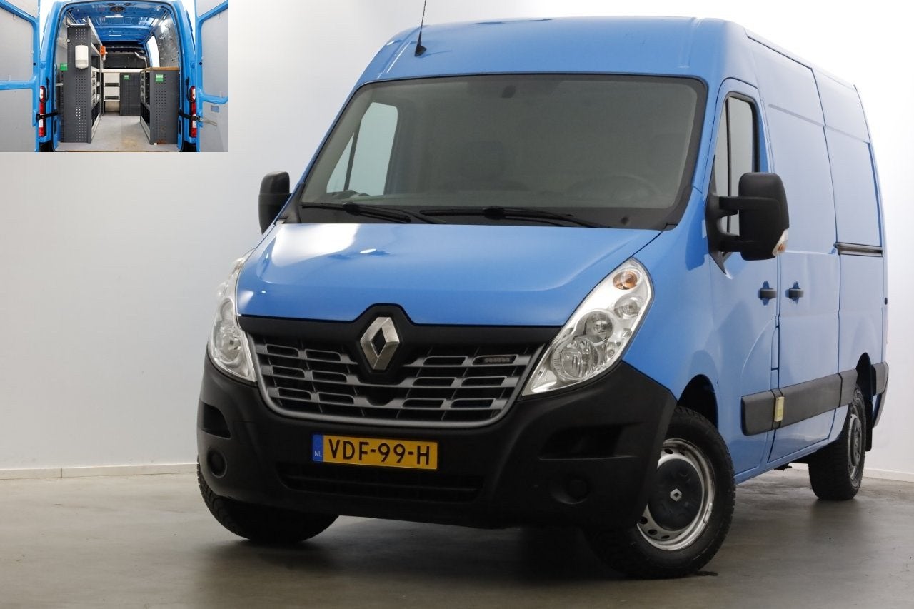 Renault Master T35 2.3 dCi 130pk E6 L2H2 Airco/Inrichting/2x, Dealer onderhouden, Gebruikt, Euro 6, 4 cilinders