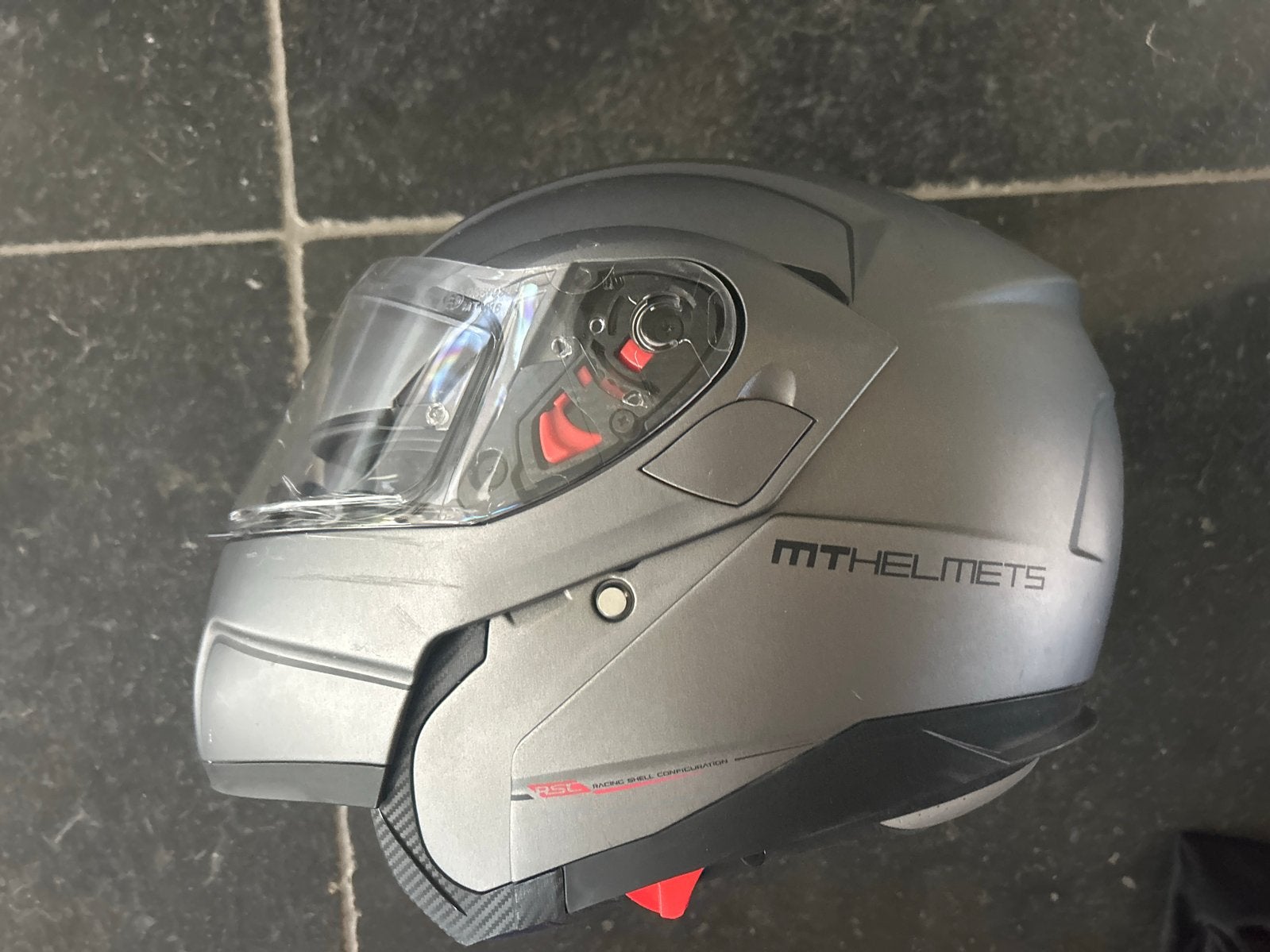 MT Helmets Atom Systeemhelm - Maat XXL 63-64, Motoren, Kleding | Motorhelmen, Systeemhelm, Heren, XXL, Tweedehands