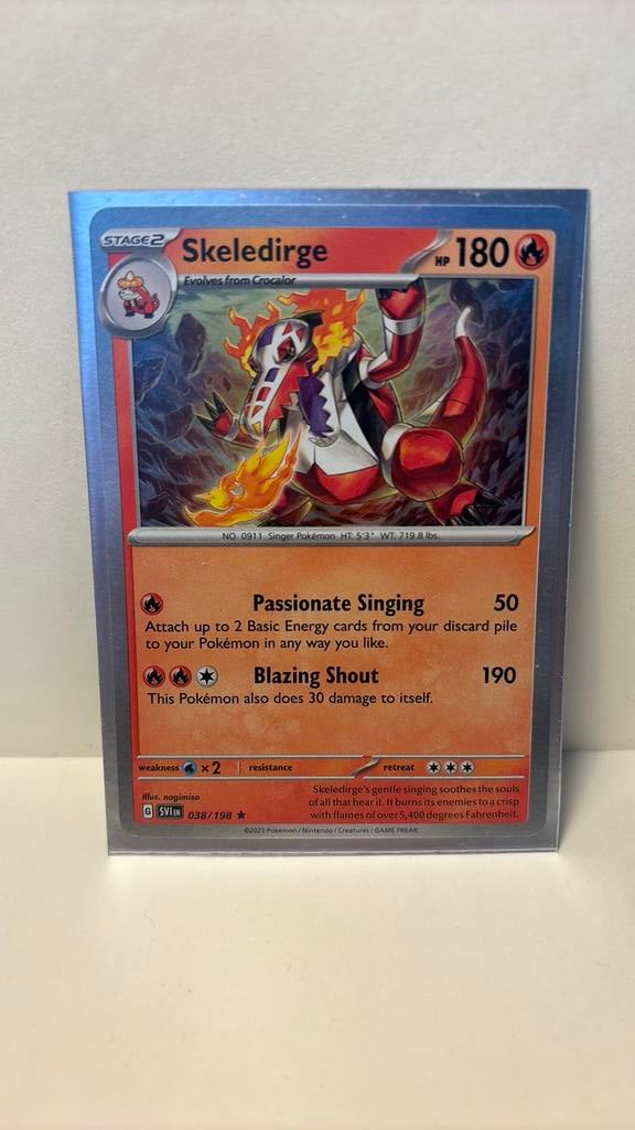 Skeledirge 038/198 scarlet & violet pokemon kaart holo, Ophalen of Verzenden, Nieuw, Boosterbox