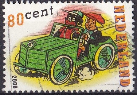 Strippostzegels – in zeepkistauto - gebruikt – NVPH 1920, Ophalen of Verzenden, Na 1940, Gestempeld