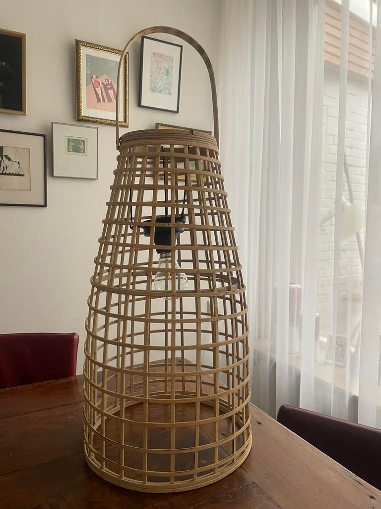 Leuke Rieten Tuinlamp, Huis en Inrichting, Lampen | Lampenkappen, Ophalen, Nieuw, Rond