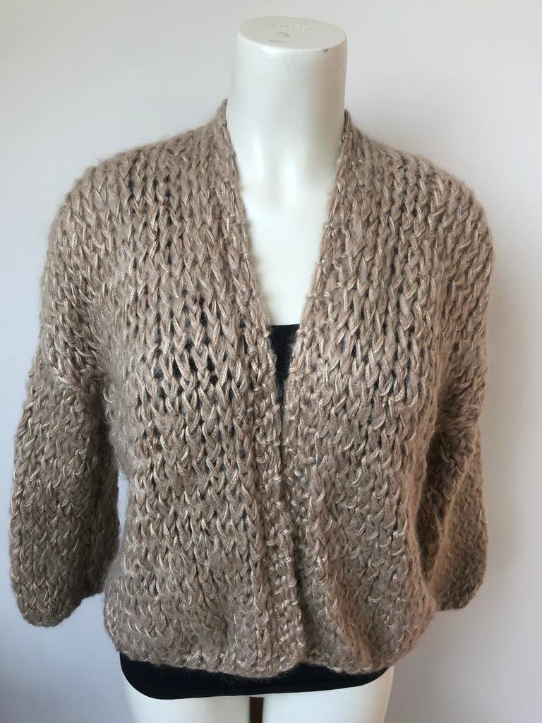 Kiro by kim beige goud openvallend wollen handgemaakt, Kleding | Dames, Truien en Vesten, Beige, Nieuw, Ophalen of Verzenden, X