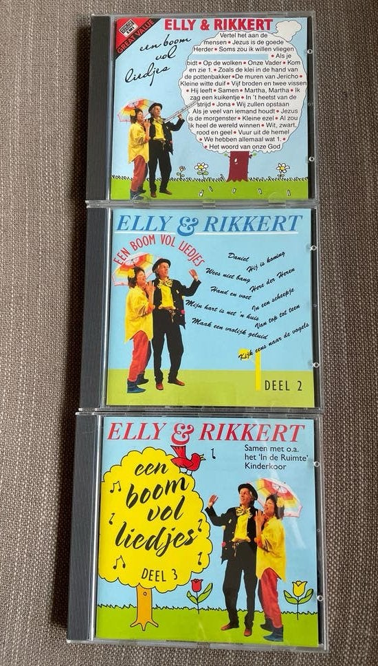Elly & Rikkert - Een Boom Vol Liedjes Deel 1, 2 & 3 CD's, Cd's en Dvd's, Cd's | Kinderen en Jeugd, Ophalen of Verzenden, Gebruikt