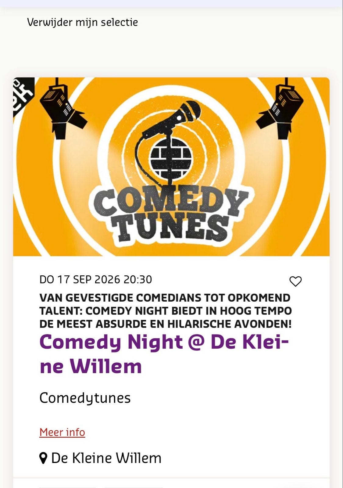 Comedy tunes enschede, Tickets en Kaartjes, Theater | Cabaret en Komedie, Eén persoon, September