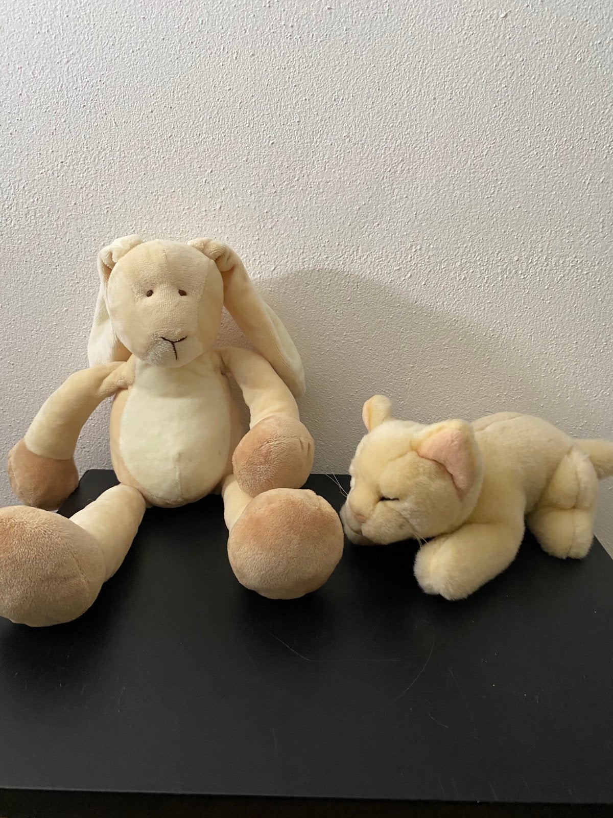 Superzachte knuffels – konijn & katje, Ophalen of Verzenden, Zo goed als nieuw, Beige, Korrelvulling