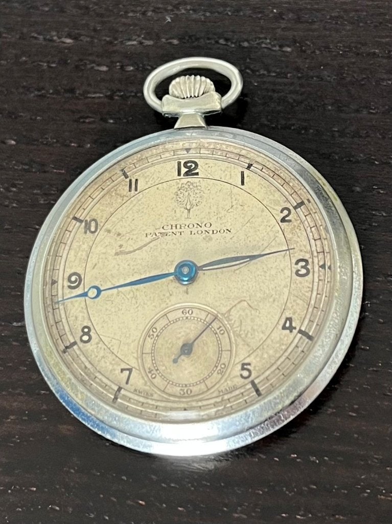 Stalen zakhorloge uit de jaren '40, Overige merken, Zakhorloge, Staal, 1930 tot 1960