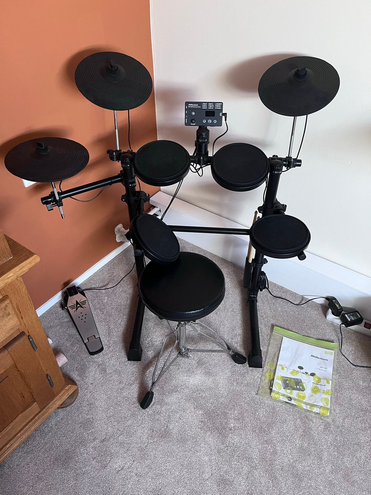 Millenium HD-120 e-drum set - Elektronisch drumstel, Ophalen of Verzenden, Gebruikt, Overige merken, Elektronisch