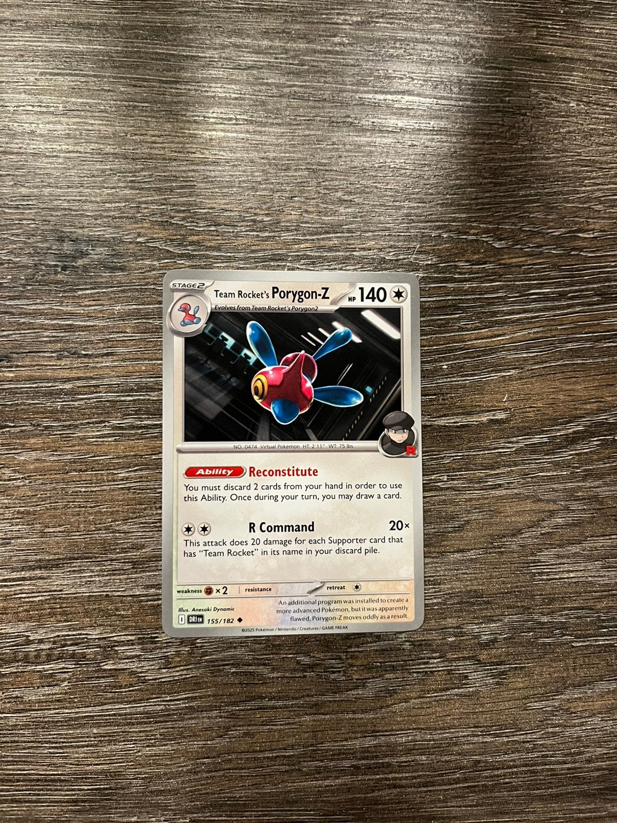 Team Rocket’s Porygon-Z DRI 155/182, Ophalen of Verzenden, Zo goed als nieuw