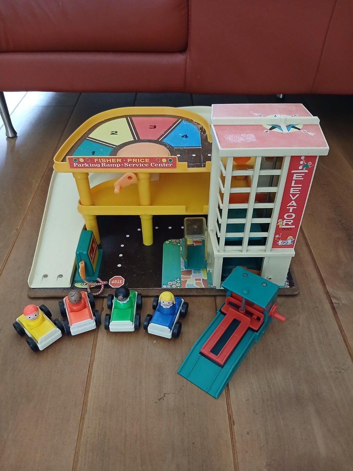 vintage fisher price garage, Kinderen en Baby's, Ophalen of Verzenden, Gebruikt, Speelset